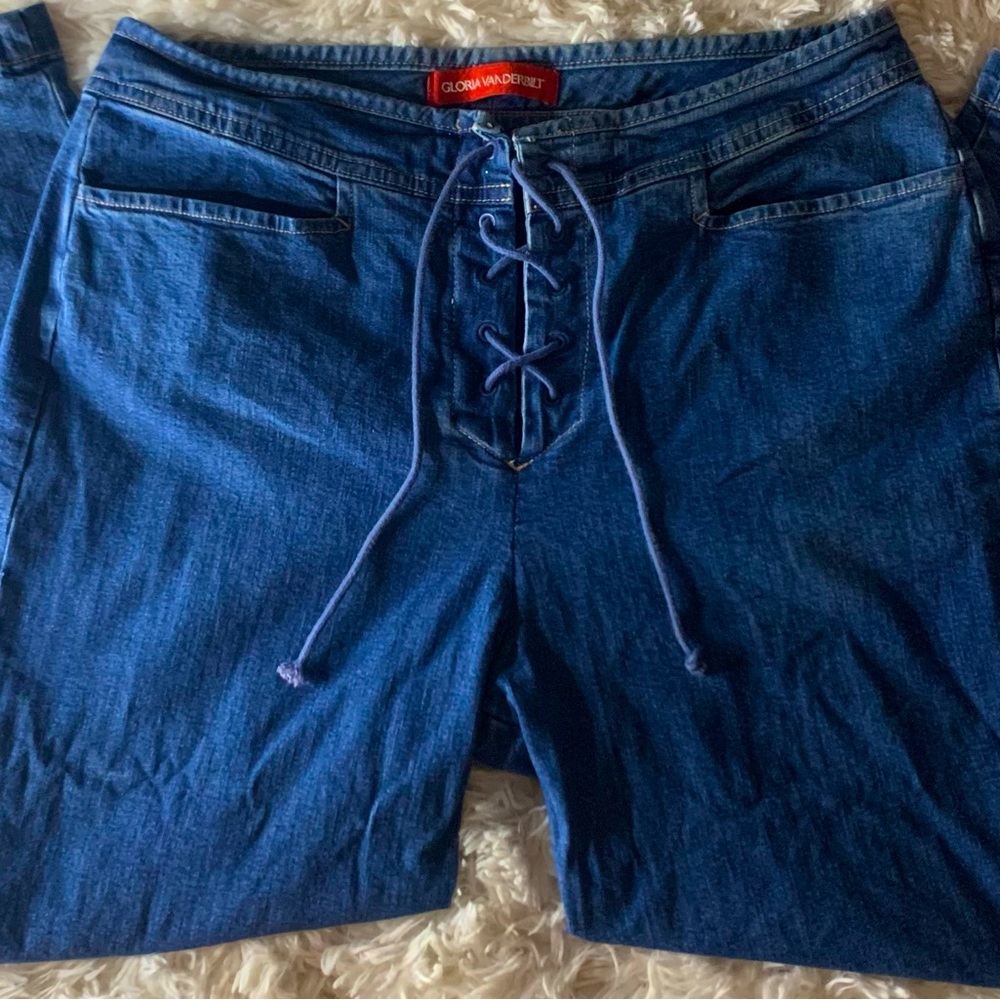 Y2K tie up jeans